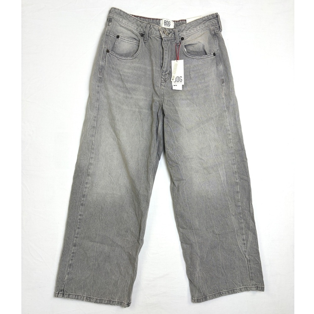 NWT BDG Urban Outfitters Jaya Baggy Jeans Low Rise Super Loose Grey 30W
